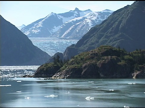 阿拉斯加峡湾和冰川视频素材