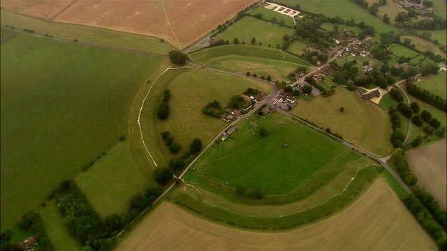 AERIAL, Avebury Ring，威尔特郡，英格兰视频素材