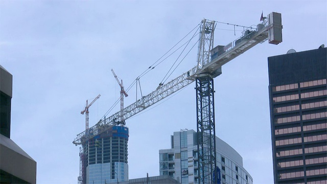 大型建筑起重机视频素材