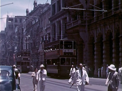 1939年广角街景/香港视频素材