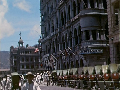 1939年广角街景/香港视频素材