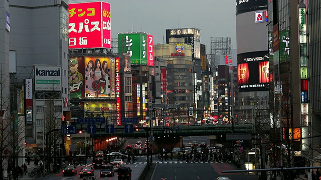 新宿，东京市中心，日本，亚洲视频素材