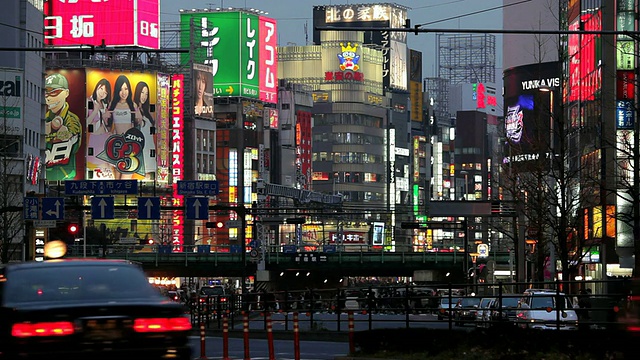 新宿，东京市中心，日本，亚洲视频素材