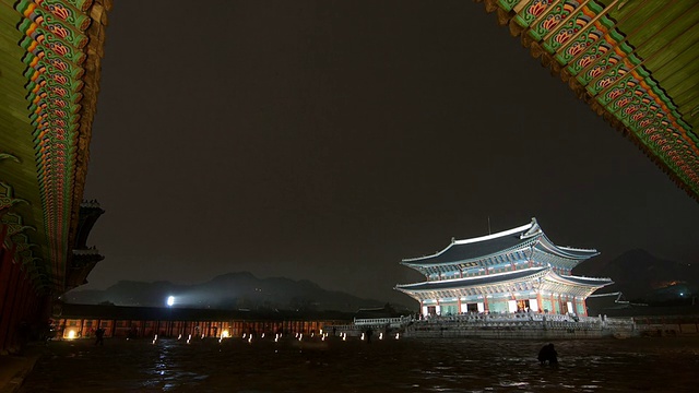 京福宫夜景/韩国首尔视频素材