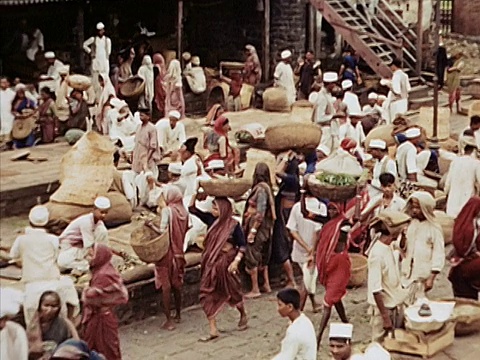 1939年WS街景/孟买，印度视频素材