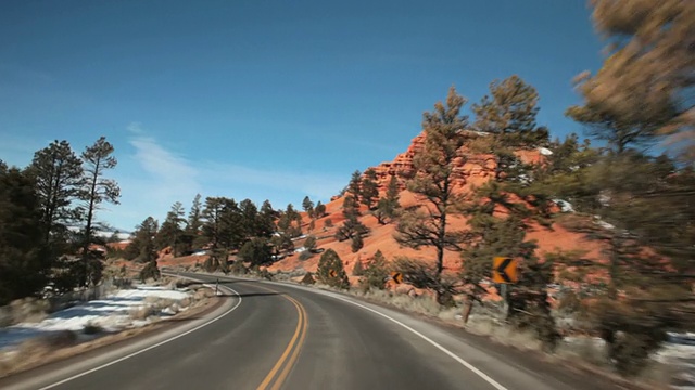 开放道路的观点视频素材