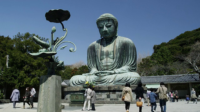 日本神奈川县镰仓的琴德寺大佛视频素材