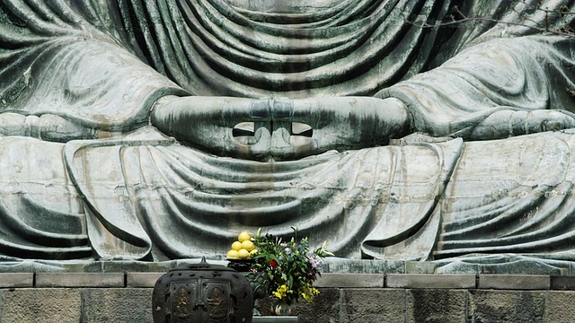 日本神奈川县镰仓琴德寺大佛视频素材