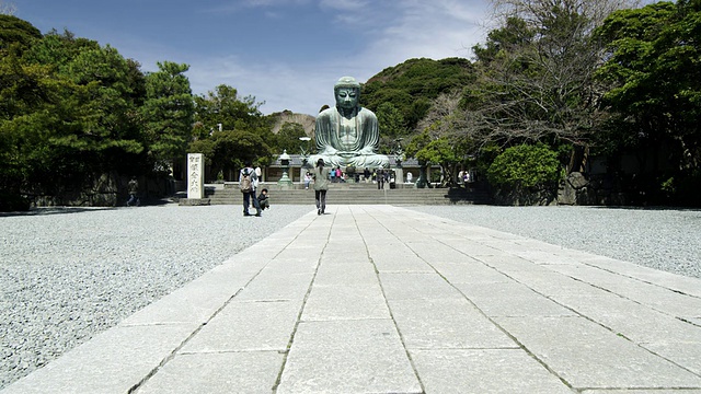 日本神奈川县镰仓的琴德寺大佛视频素材