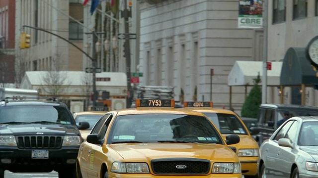 CU, focus, Traffic on street，纽约，纽约，美国视频素材