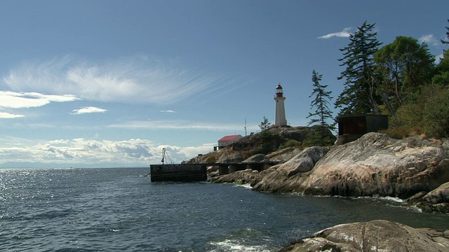 Atkinson Point Lighthouse /温哥华，加拿大不列颠哥伦比亚省视频素材