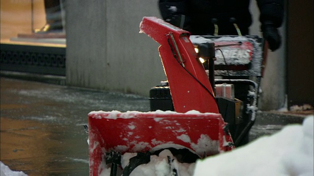 美国纽约华尔街吹雪机景观视频素材