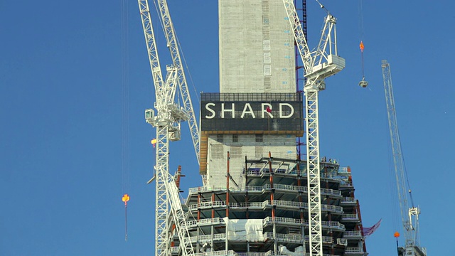 英国伦敦Shard Building建筑工程MSView视频素材