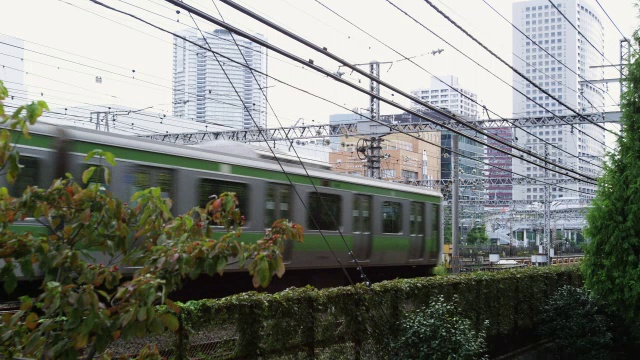 路过山手线/东京，东京到日本视频素材