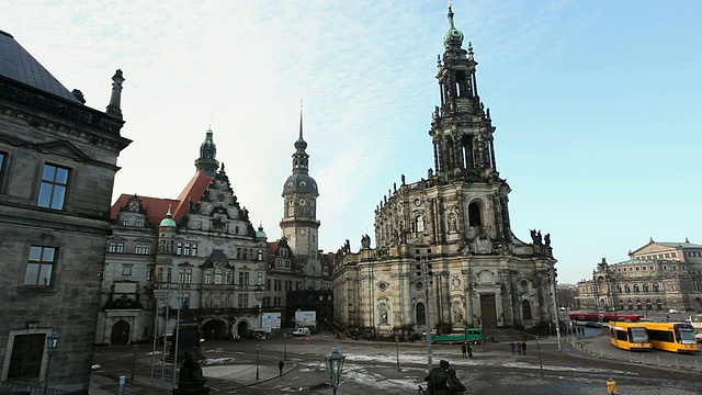 德国德累斯顿的“katholische hofkirche”视频素材