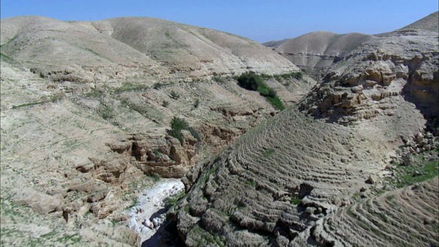 wadi沙漠/ Qumran, norn Judea沙漠，以色列视频素材