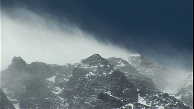 雪覆盖的喜马拉雅山/山内山内山峰æ，长野æ，日本视频素材