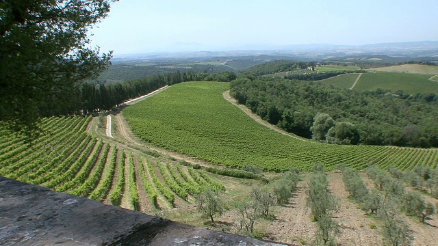 意大利托斯卡纳基安蒂的Tuscan castle / Gaiole葡萄园视频素材