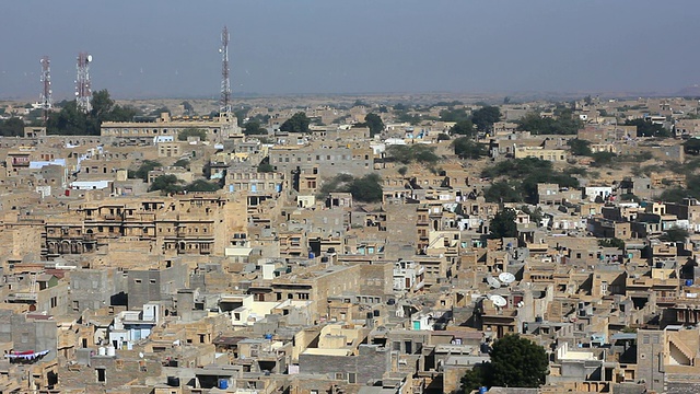 印度拉贾斯坦邦的Jaisalmer老城视频素材