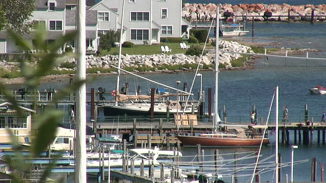 Mackinac海港风景- HD 1080/60i视频素材