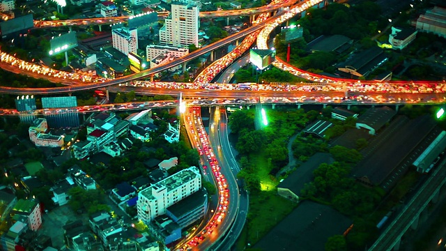 夜晚城市交通视频素材