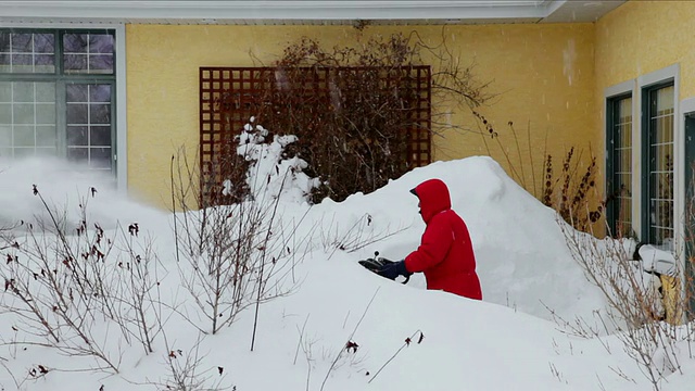 推雪机的人视频素材