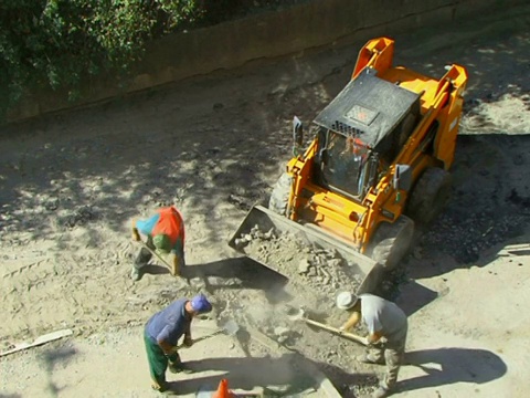 道路工人视频素材