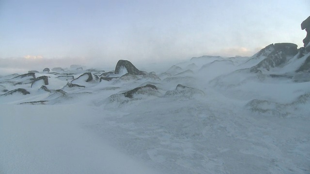 冰雪景观，达特穆尔与音频，英国视频素材