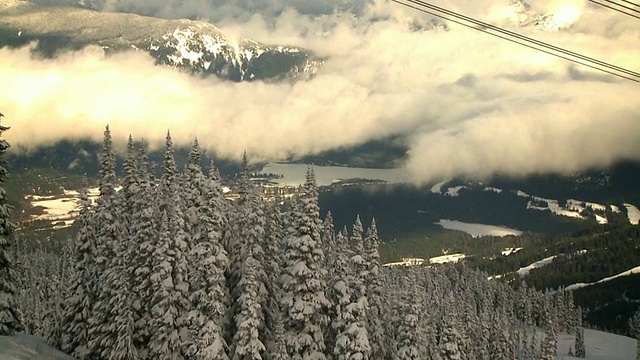 ZO peak2peak gondola / whistler blackcomb，加拿大不列颠哥伦比亚省视频素材