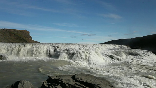 冰岛Haukadalur, Gullfoss瀑布的小瀑布视频素材