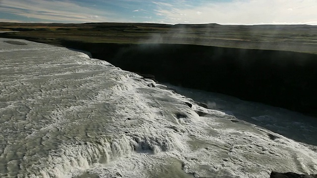 冰岛Haukadalur, Gullfoss瀑布上的急流视频素材