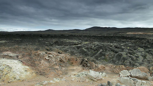 冰岛Myvatn地区leirhnjukur / Krafla地面升起蒸汽视频素材