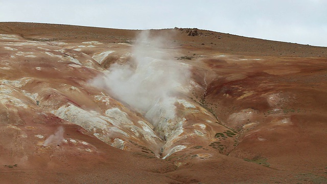 冰岛Myvatn地区leirhnjukur / Krafla火山喷涌蒸汽视频素材