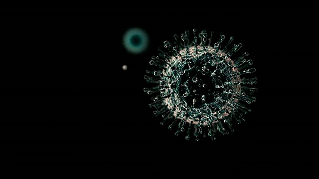 WS H N型流感病毒颗粒移动/英国牛津视频素材