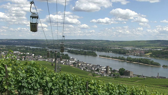 高空缆车/ RÃ¼desheim，德国Hesse视频素材