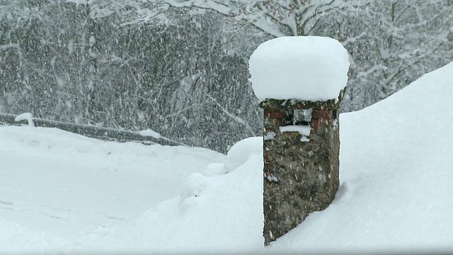 冬季大雪/萨尔堡，莱茵兰-普法尔茨，德国视频素材