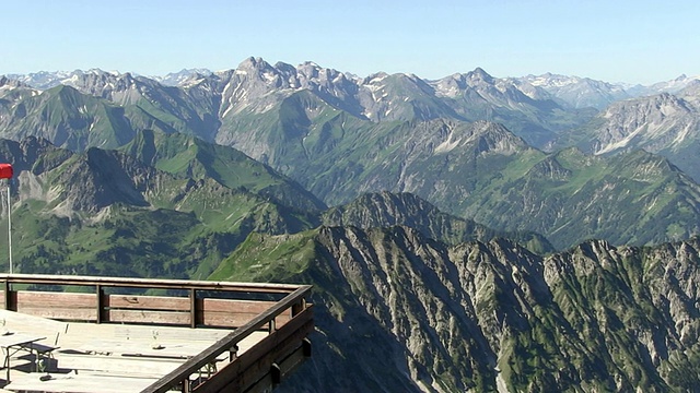 德国巴伐利亚州，nebelhorn到阿尔卑斯山的旅游景点视频素材