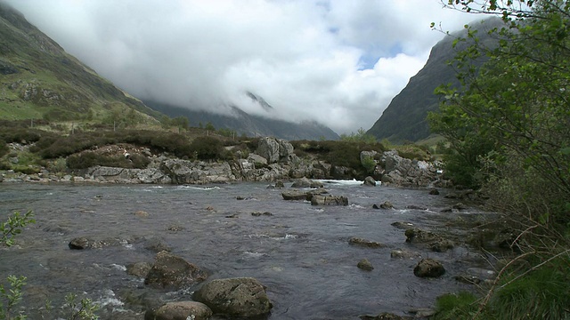 MS流水景观/ Glencoe，高地，苏格兰视频素材