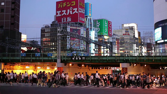 黄昏繁忙的街道/日本东京视频素材