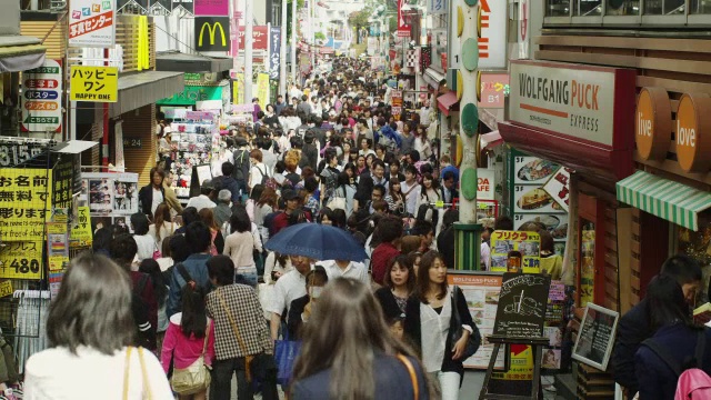 WS对市场/日本东京人的看法视频素材