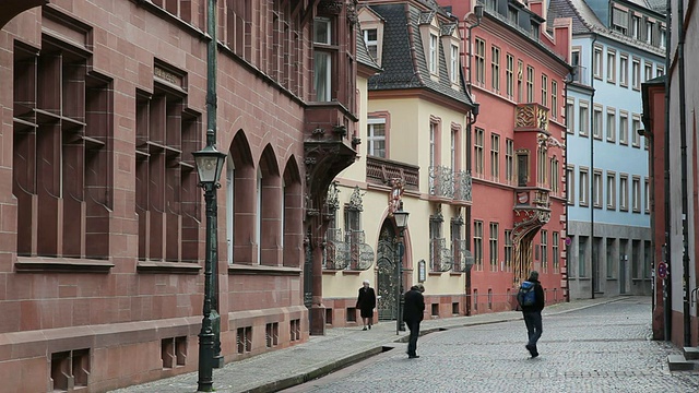 MS Shot of Franziskus street / Freiburg，巴登-符腾堡，德国视频素材