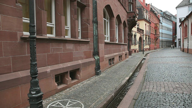 MS Shot of Franziskus street / Freiburg，巴登-符腾堡，德国视频素材