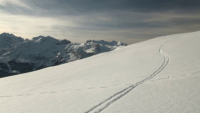 WS视图的mannlichen / Grindelwald, Bernese Oberland，瑞士视频素材