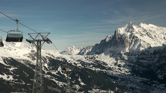 WS Skilift at mannlichen / Grindelwald, Bernese Oberland，瑞士视频素材