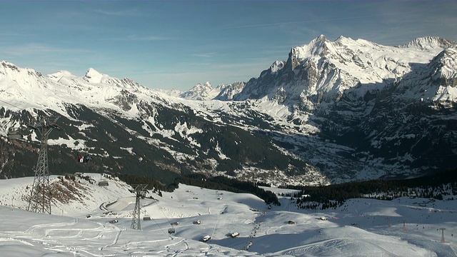 WS Skilift at mannlichen / Grindelwald, Bernese Oberland，瑞士视频素材