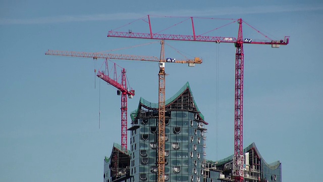 MS View of new Elbphilharmonie /汉堡，汉堡，德国视频素材