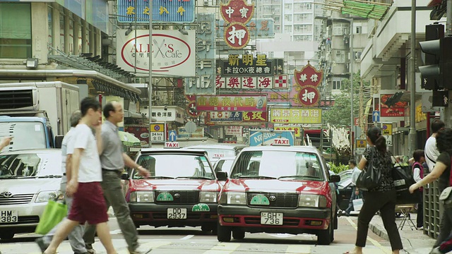 MS行人过街/香港，香港视频素材