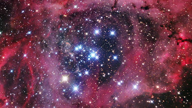 玫瑰星云(ngc2237)，光学图像。视频素材