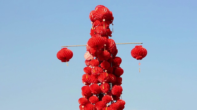 LA CU中国新年装饰/西安，陕西，中国视频素材