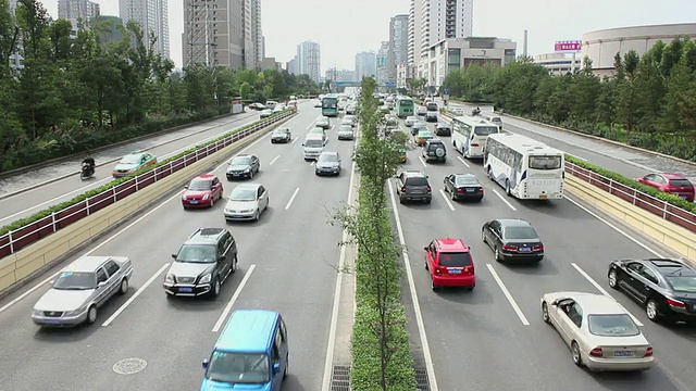 中国陕西省西安市西路2号T/L WS HA交通视频素材